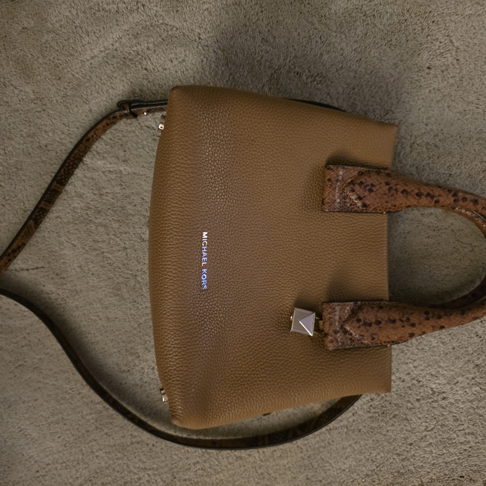 Michael Kors Tan and Brown Satchel